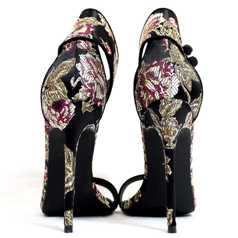 Multi color Open Toe Stiletto Heel Sandals - Picture 3 of 5